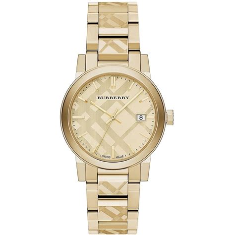 burberry unisex gold watch|burberry gold watch women's.